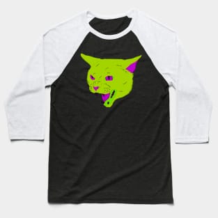 Vaporwave Cat - Poison Baseball T-Shirt